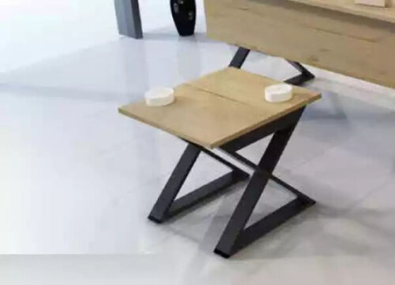 Brown furniture set: desk, bookshelf, coffee tables, console table, 4-piece.
