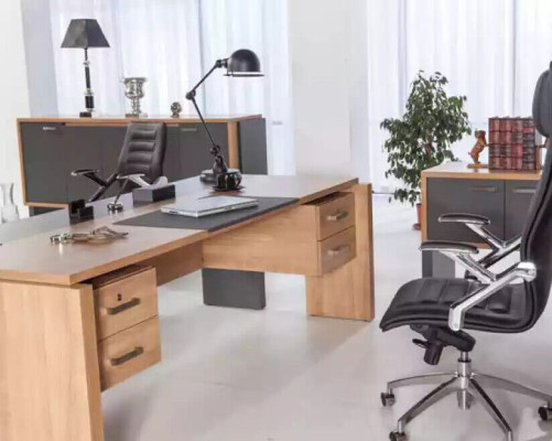 Luxury Desk Table Wood Design Office Furniture 206x102cm