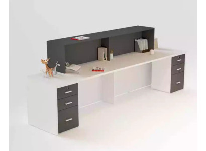 Luxurious reception desk in modern style made from high-quality materials