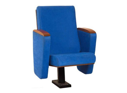 Art Deco armchair sofa 1-seat for theater design luxury blue textile