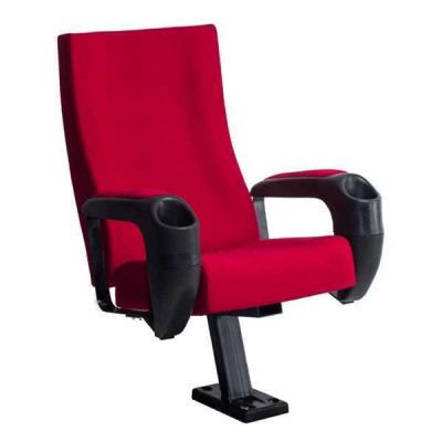 Modern armchair armchair sofa 1-seater for theater cinema design luxury red textile