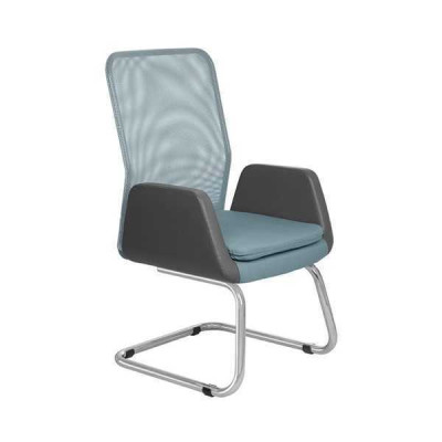 Modern executive chair stylishly upholstered textile office chair blue new chair