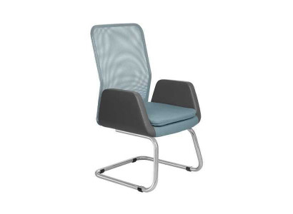 Modern executive chair stylishly upholstered textile office chair blue new chair