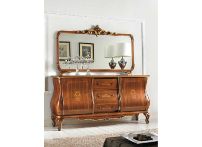 Sideboard with mirror, sideboard, wood cabinet, furniture, brown dressers, new