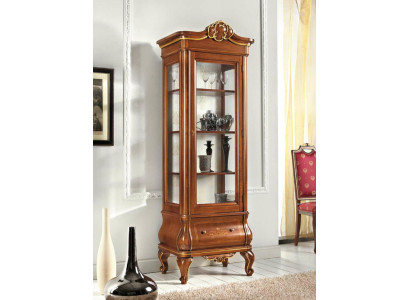 Display cabinet glass cupboard wood cabinets living room showcases Italian luxury furniture
