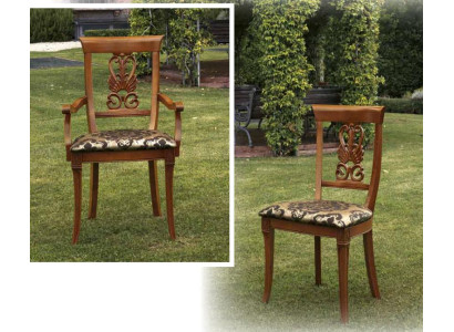 Chair Brown Design Living Room Wood Dining Chairs Upholstery with Armrest