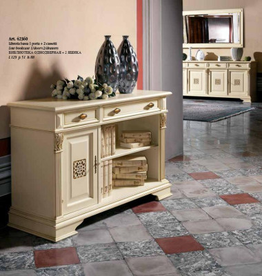 Italian designer furniture antique - wooden bar sideboard cabinet dresser