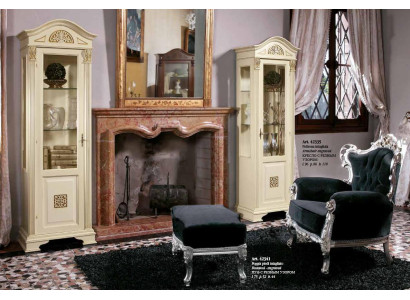 Noble display cabinet antique style cabinet showcase living room glass new solid wood
