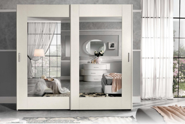 Luxury Set 7-piece Bedroom Bed Nightstand Dresser Mirror Wardrobe New