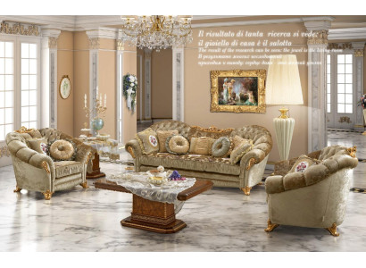 Design upholstery sofas textile relax modern suite beige seating suite 3+1+1 seat