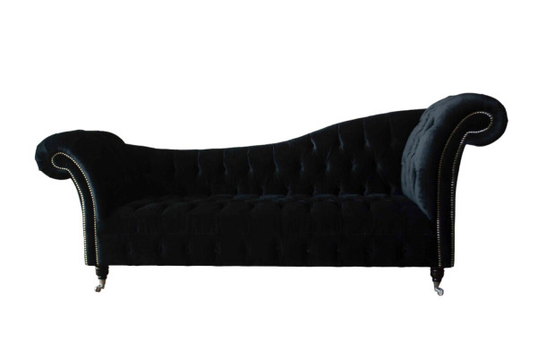 Sofa Luxury Textile Chesterfield Couch Upholstery 3-Seater Suite Blue Velvet