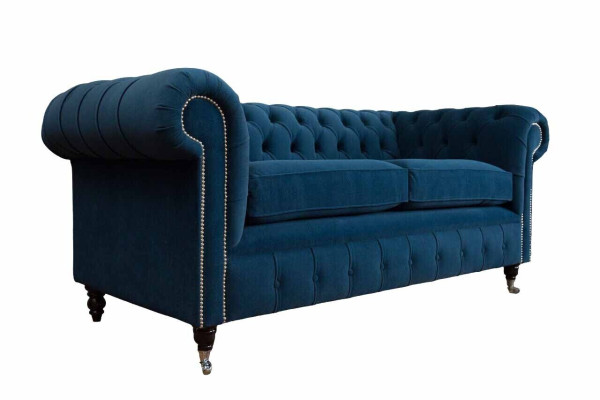 Sofa 3-seater Couch Chesterfield Upholstery Seat Fabric Textile Design New