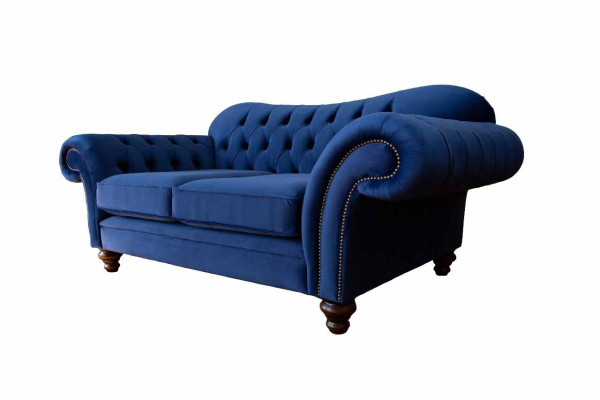 Chesterfield Design Sofa 2-Seater Couch Luxury Classic Textile