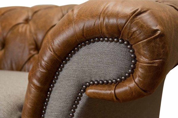 Design Chesterfield Armchair 1-Seater Couch Luxury Classic Textile Sofas
