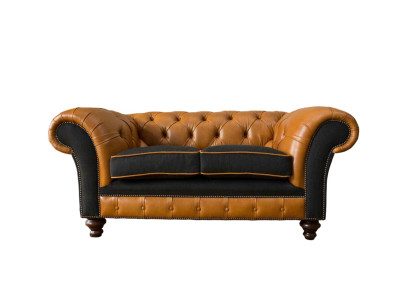 Chesterfield leather sofa couch upholstery 2-seater fabric sofas couches