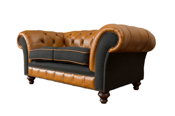 Chesterfield leather sofa couch upholstery 2-seater fabric sofas couches