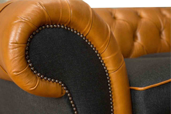 Chesterfield leather sofa couch upholstery 2-seater fabric sofas couches