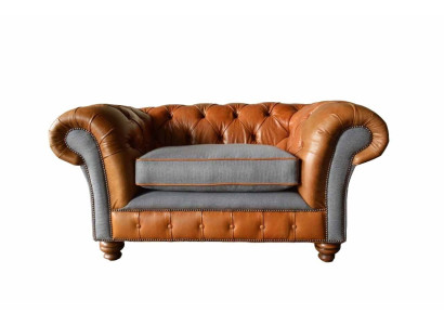 Chesterfield Armchair Design Upholstered Sofa Couch Sofas 1-Seater Textile New