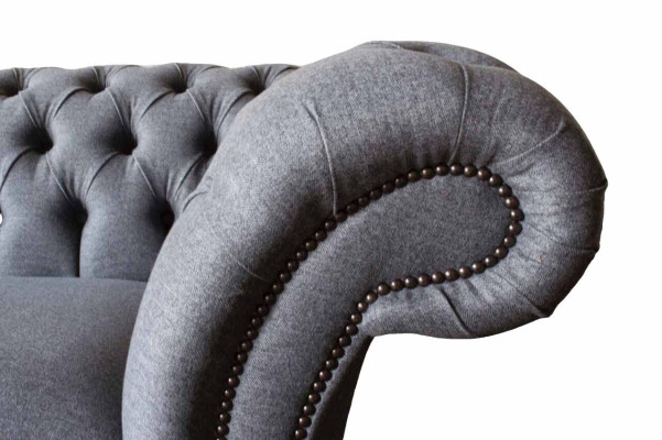 Chesterfield Sofa 3 Seater Couch Upholstery Luxury Textile Sofas