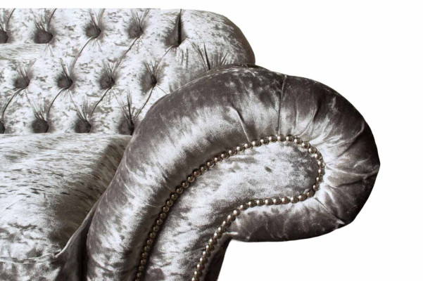 Chesterfield Upholstered Fabric Sofa 2-Seater Sofa Design Luxury Fabric Sofas
