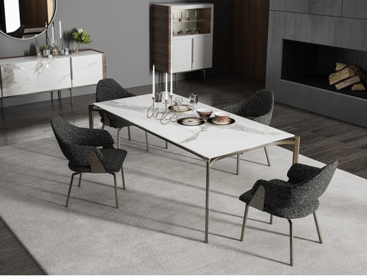 Luxury Dining Room Set 8-piece Furniture Dining Table Chairs 4x Wood Furniture Sideboard