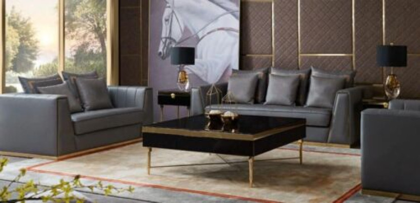 Sofa set 321-seater design sofas upholstery couches leather decor relax
