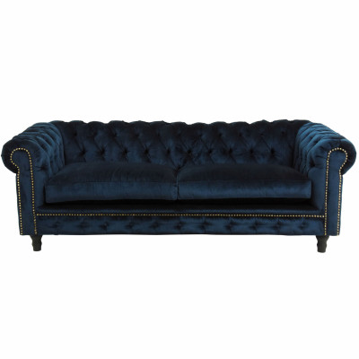 Design Leather Sofa Couch - Chesterfield Upholstery Three-seater 220cm