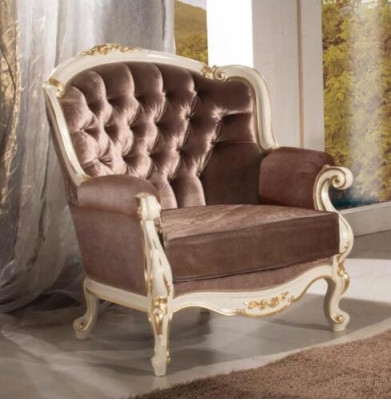 Armchair 1-Seater Textile Lounge Luxury Club Upholstery Seat New Armchair Design Couch
