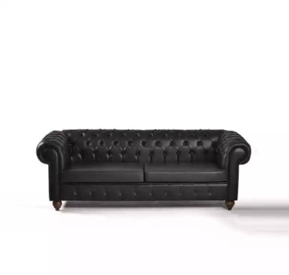 Black Chesterfield Sofa Set Complete Office Furniture Modern Furniture