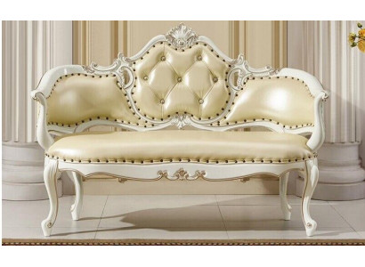 Bank Chesterfield Upholstered Sofa Leather Sofa Royal Bench Couch