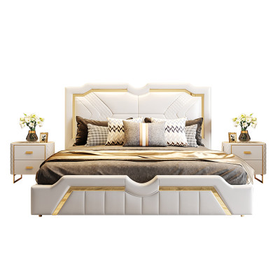 Design bed upholstery luxury double hotel beds matrimonial 180x200cm sleep