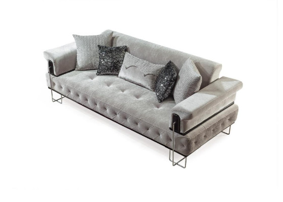 Lilac Couch Sofa Set 3+1 Seat Chesterfield Living Room Upholstery