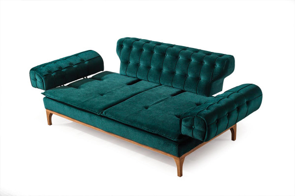 Luxury sofa, 3-seater sofas, seating fabric, design furniture, style textile new green