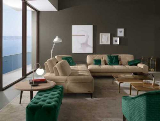 Leather L-Shape Luxury Sofas Sofas Corner Sectional Sofa Couch Italian Furniture