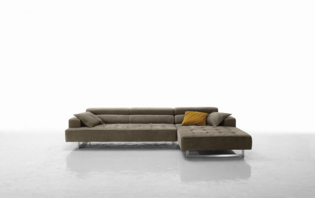 Leather sectional modern luxury sofas L-shaped sofa sectional living landscape gray new
