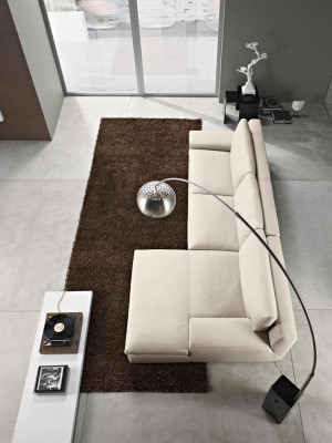 Sectional sofa living room sleeper sofa couches couch white L shape leather furniture PRIANERA