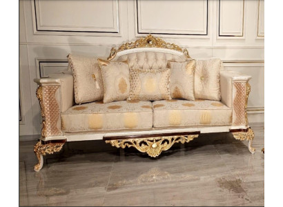 Three-seater sofa, 3-seater classic sofa, sofas couch, fabric style, baroque furniture, new