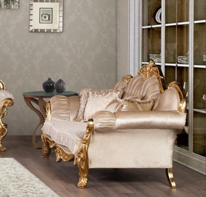 Three-seater sofa, 3-seater sofa, sofas, couches, fabric, baroque style, rococo furniture.