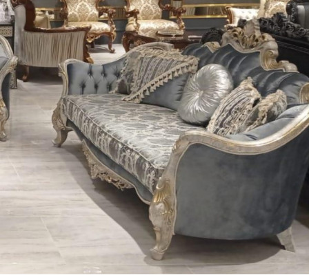 Three-seater sofa 3-seat couch furniture classic sofas fabric style baroque rococo new