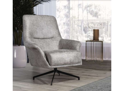 Armchair Design Couch Sofa Relax Leather Lounge Club Seat Luxury Seating Gray Modern