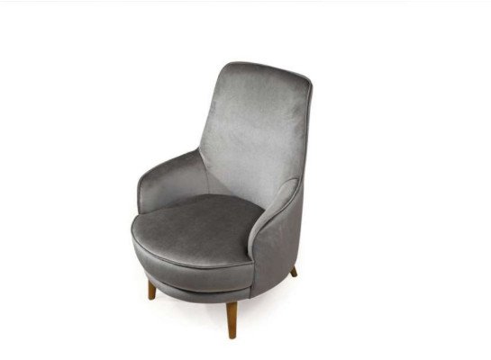 Armchair seat modern design living room upholstery single-seater relax gray style luxury