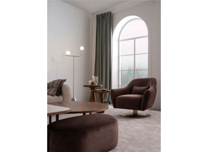 Brown luxury lounge chair modern design upholstered furniture living room