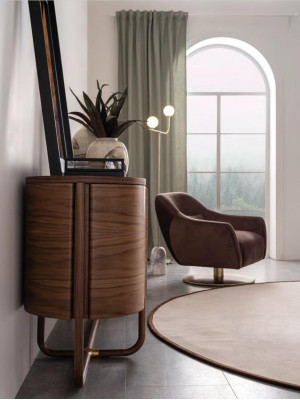 Brown luxury wood dresser modern sideboard living room furniture console