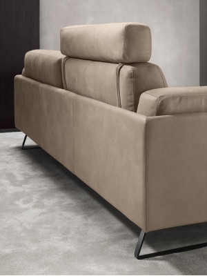 Sofa 4 Seater Leather Sofas Luxury Design Couch Beige Luxury Upholstery Four-Seater XXL