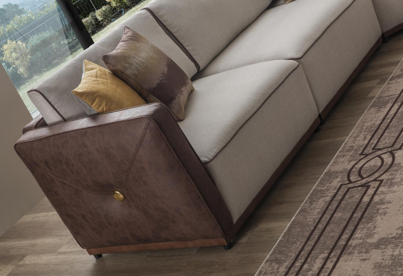 Luxury Corner Sofa, Sofas L-Shaped, Large Sofa Corner Living Room, Polyester, Modern Fabric, New