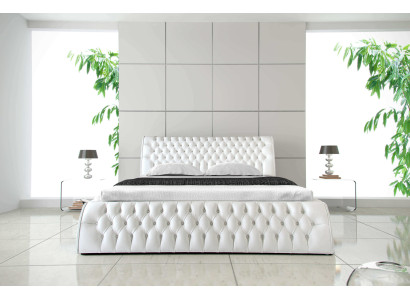 Chesterfield Bed Upholstered Design Double Hotel Beds 180x200 Bedroom Leather