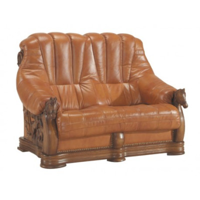 Couch two-seater classic leather sofa couch upholstered sofa 2-seater leather