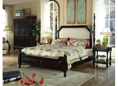 American wooden beds luxury solid wood furniture bedroom bed 3-piece set new