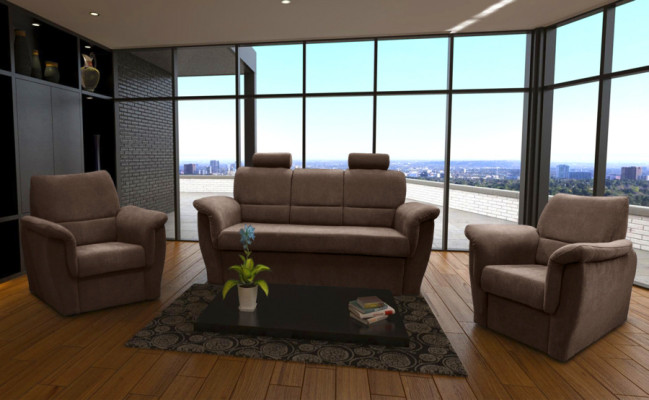 3+1+1 seater sofa set with bed function, storage box, upholstered suite, sofa couch new