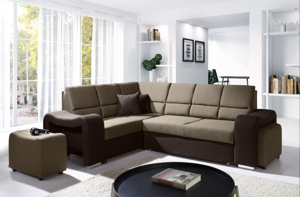 Sofa Sleeper Sofa Designer Sofa with Bed Function + Storage Compartment Corner Sofa Couch NEW!